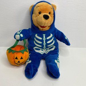 Winne Pooh Skeleton Costume Halloween Trick Or Treat Jackolantern Pumpkin Plush